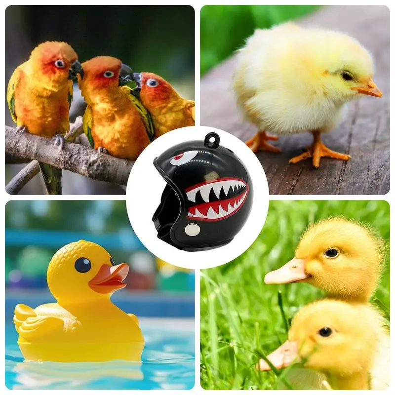 Chicken Helmet Chicken Hats Mini Hen Chicken Protect Hats Adjustable Safety Hat Small Pet Hard Hat For Chicks Parakeets Parrots Birds