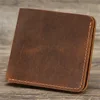Handmade Genuine Leather Wallet Men Retro Short Man's wallet Durable Real Leather Wallet Handmade Breif Cartera Hombre 5