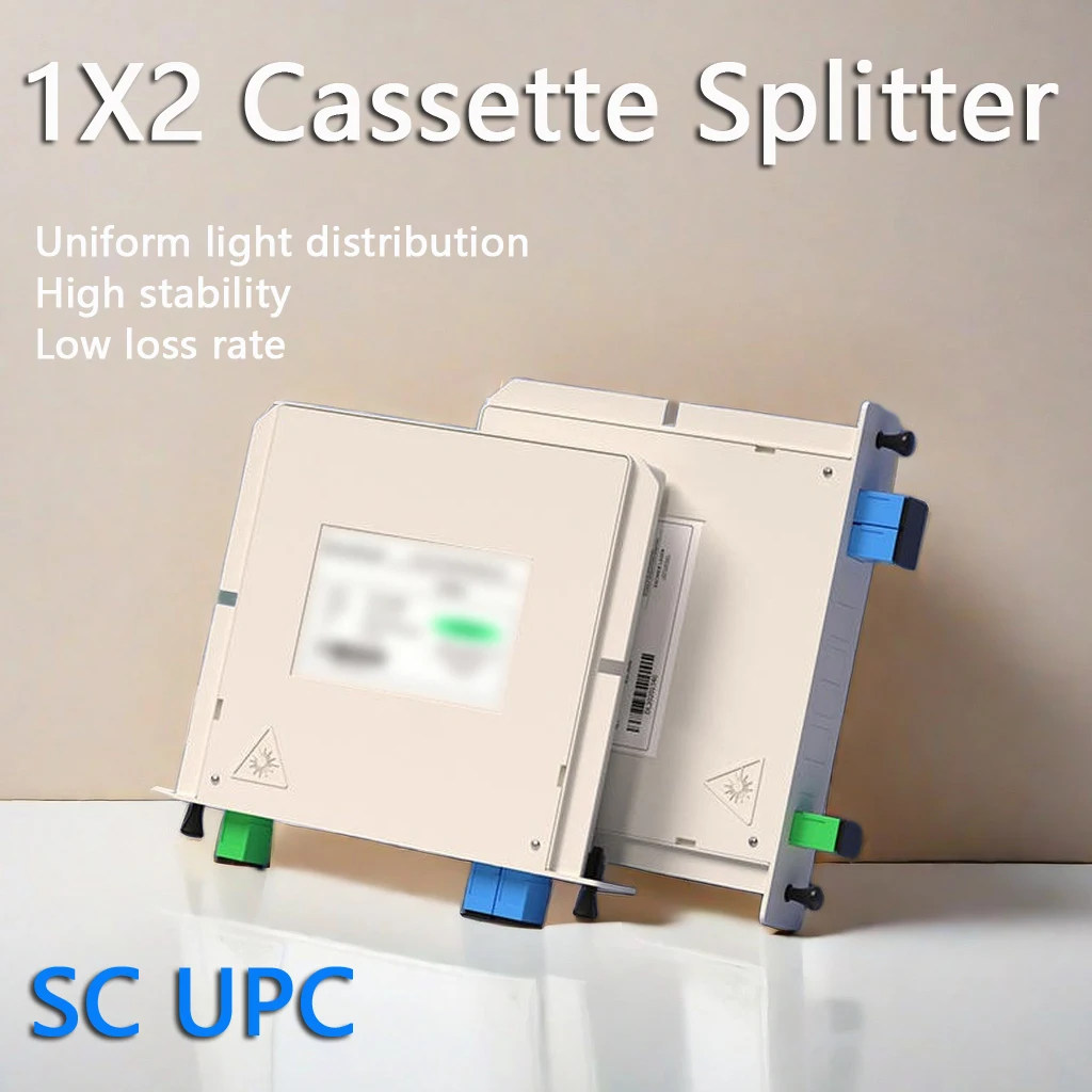 10Pcs Splitter Per Scatola Ottica In Fibra Plc Ad Alta Garanzia 1 X2 Sc Upc Tipo Di Guida D'Onda Splitter Ottico Cassetta Ftth