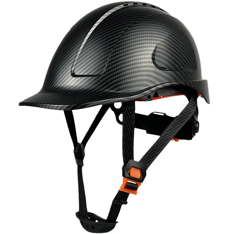 Carbon Fiber Color Work Safety Helmet With Vents ABS Industrial Head Protection Construction Hard Hat CE EN397 Standard