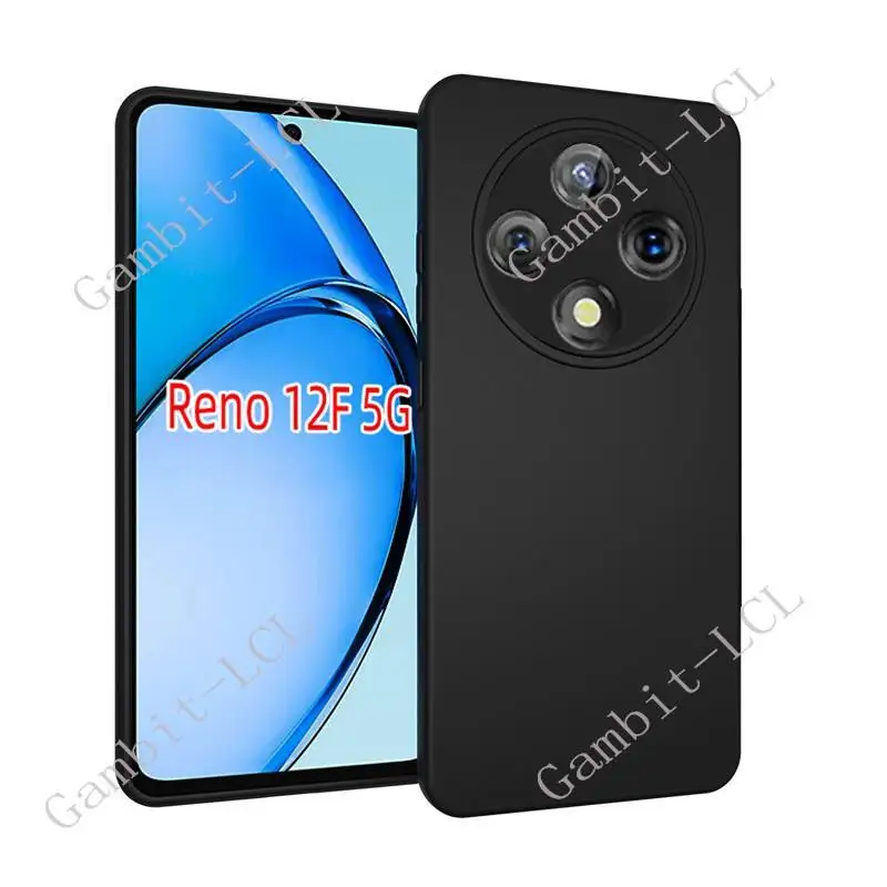 Enhanced Silicone Shockproof Phone Case for OPPO Reno12 - Soft TPU Protective Back Cover