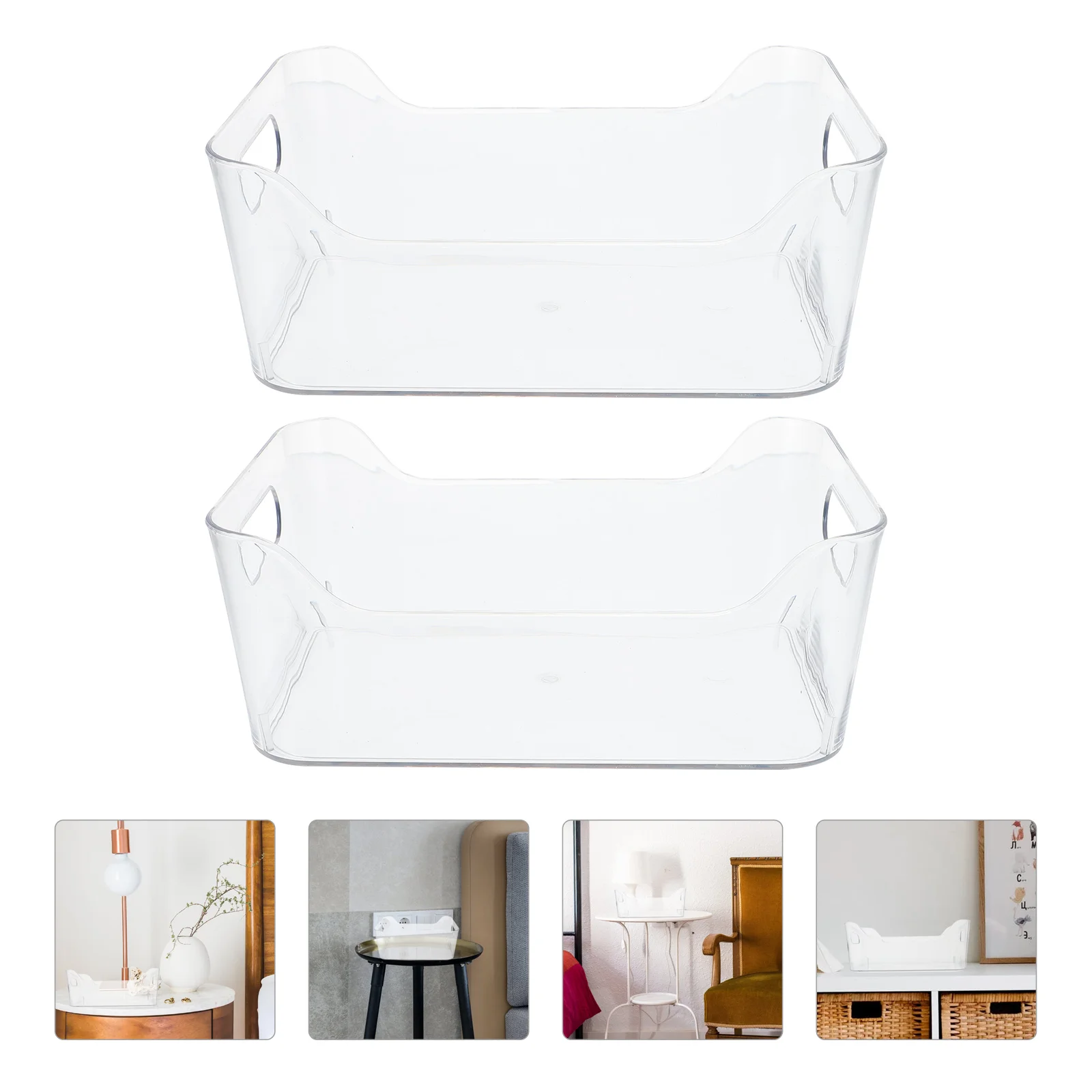 

Kitchen Countertop Storage Container: 2Pcs Clear Bread Box Transparent Bread Bin Bread Storage Container Small Bins Fridge