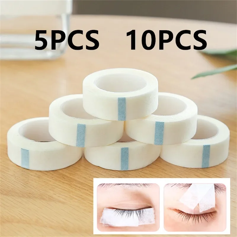 1/5/10PCS White Tape Eye Eyelash Patch Breathable Medical Paper Tapes Eyelash Extension Lint Eyelid Sticker 9M*1.25CM