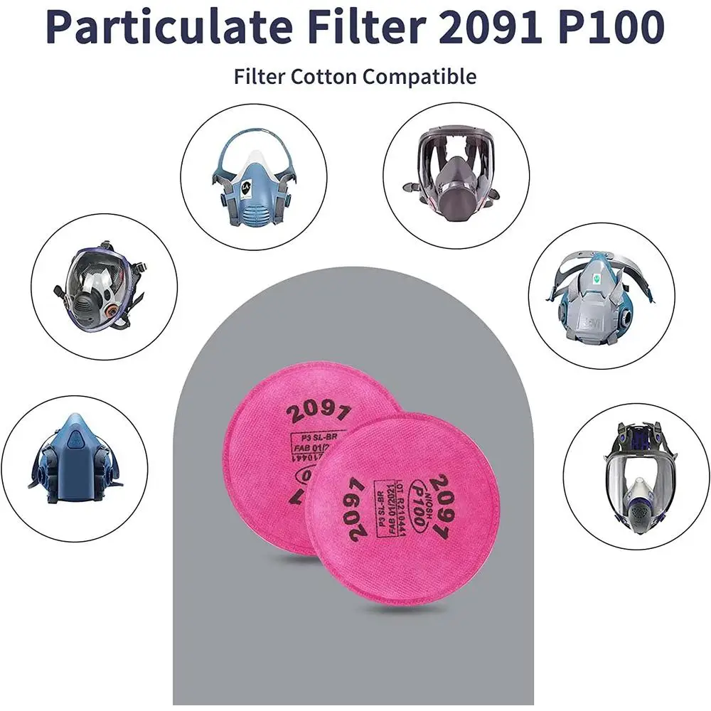 Dust Mask 6200 Spray Paint With 2091 P100 Anti-particle Filter Industrial Dustproof PM2.5 Particle Protective Mask dust mask dustproof respirator face respirator half face respirator mask
