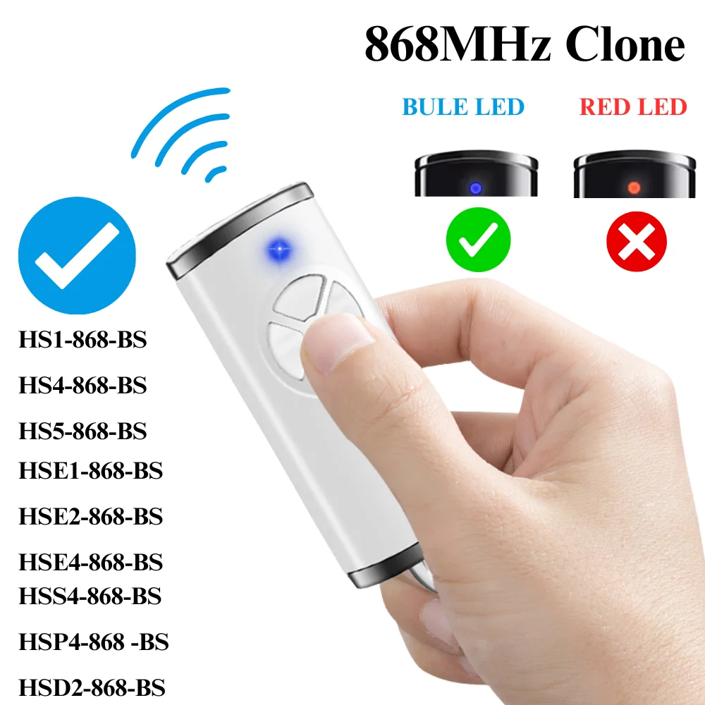 Garagentoröffner 868,3 BS MHz, Garagentor-Fernbedienung kompatibel mit Hörmann bs HSM4 HSE2 HS1 HS4 HSZ1 HSZ2, Handsender 1 Stück Garagentoröffner 868,3 BS MHz, Garagentor-Fernbedienung kompatibel mit Hörmann bs HSM4 HSE2 HS1 HS4 HSZ1 HSZ2, Handsender 1 Stück