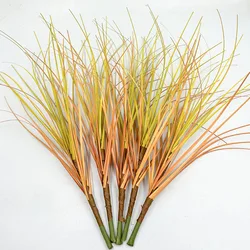 Artificial Onion Grass Greenery Set - Perfect for DIY Wedding Decor, Home Adornments, and Outdoor Garden Enhancements (5pcs Autumn Orange)