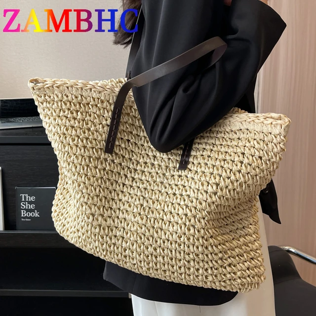 Fashion Woven Bag Shopper Bag Travel Handbags and Purses Women Tote Bag Large Capacity Shoulder Bags