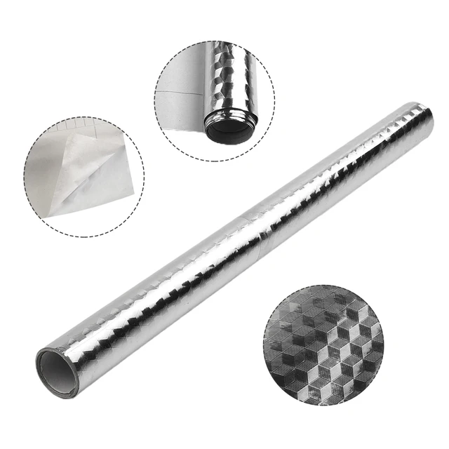 Car Heat Protection Film Oil-proof StickerHeat-resistant Aluminum Foil Wallpaper Self-Adhesive Fireproof Heat Insulation Mat 3