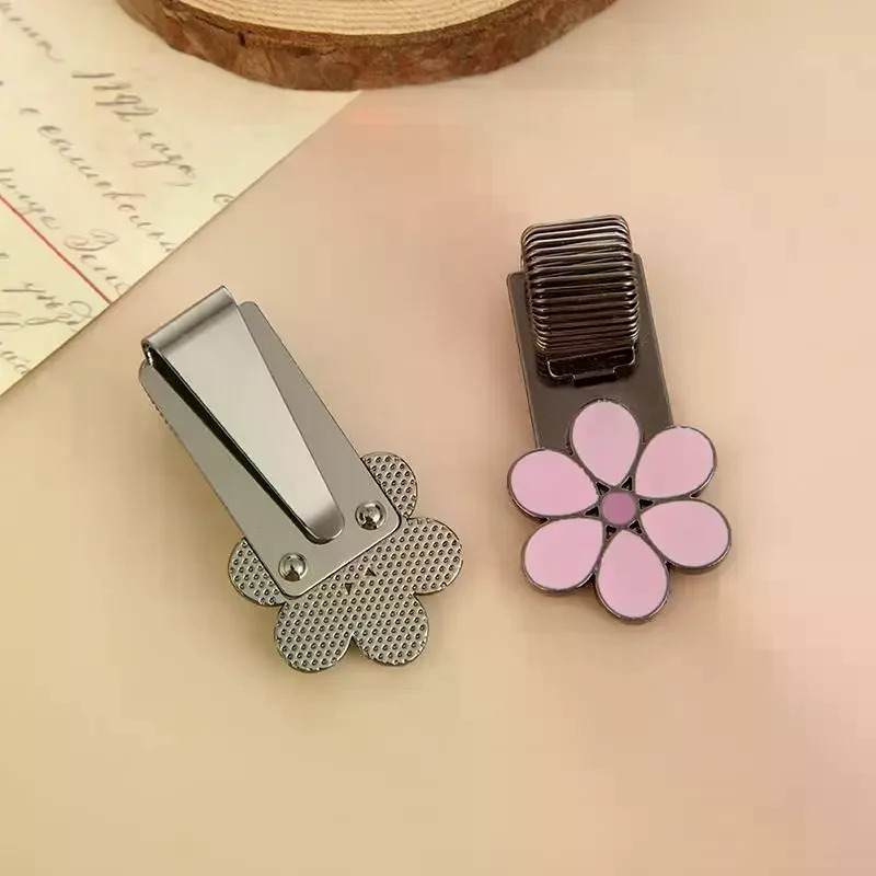 꽃 모양 금속 펜 클립, 스프링이 있는 창의적인 스프링 클립, 학생용 노트북 펜 클립, 학교용