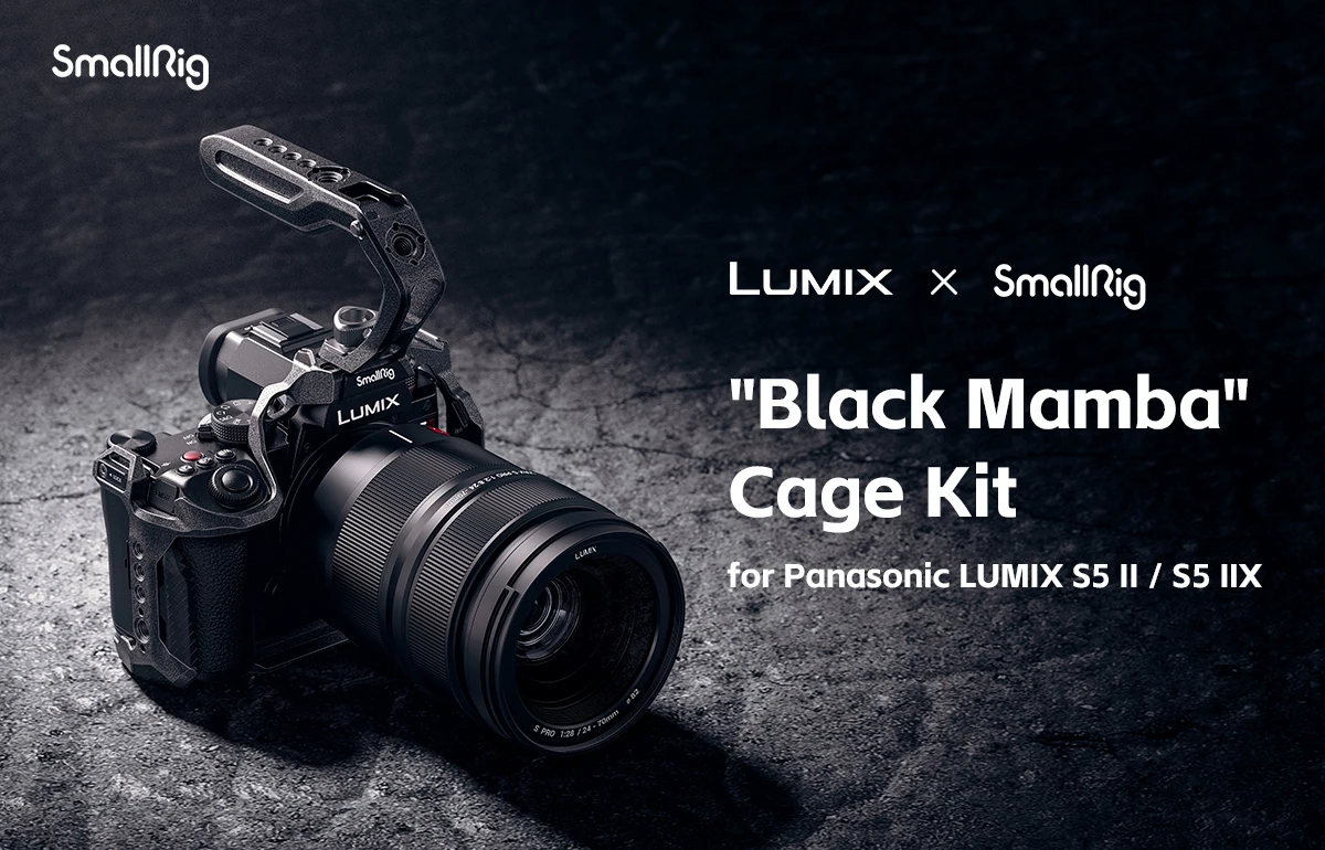 "Black Mamba "Cage Kit for LUMIX G9ii / S5ii / S5iiX Built-in Arca-Swiss Quick-R