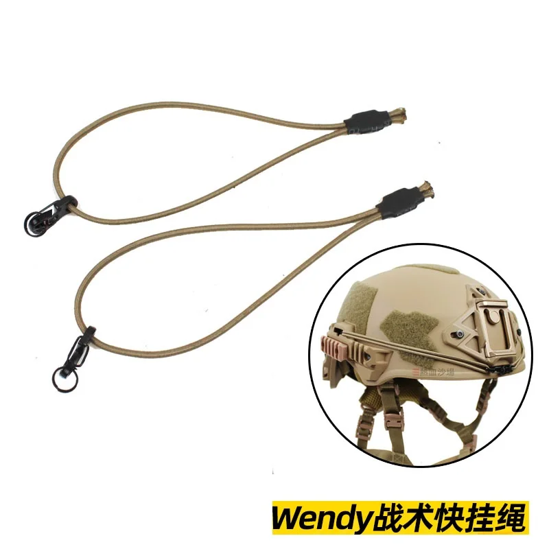 

Wendy Tactical Helmet Guide Rail Elastic Rope Metal Spring Buckle Hook Fixation CS Modification Accessories