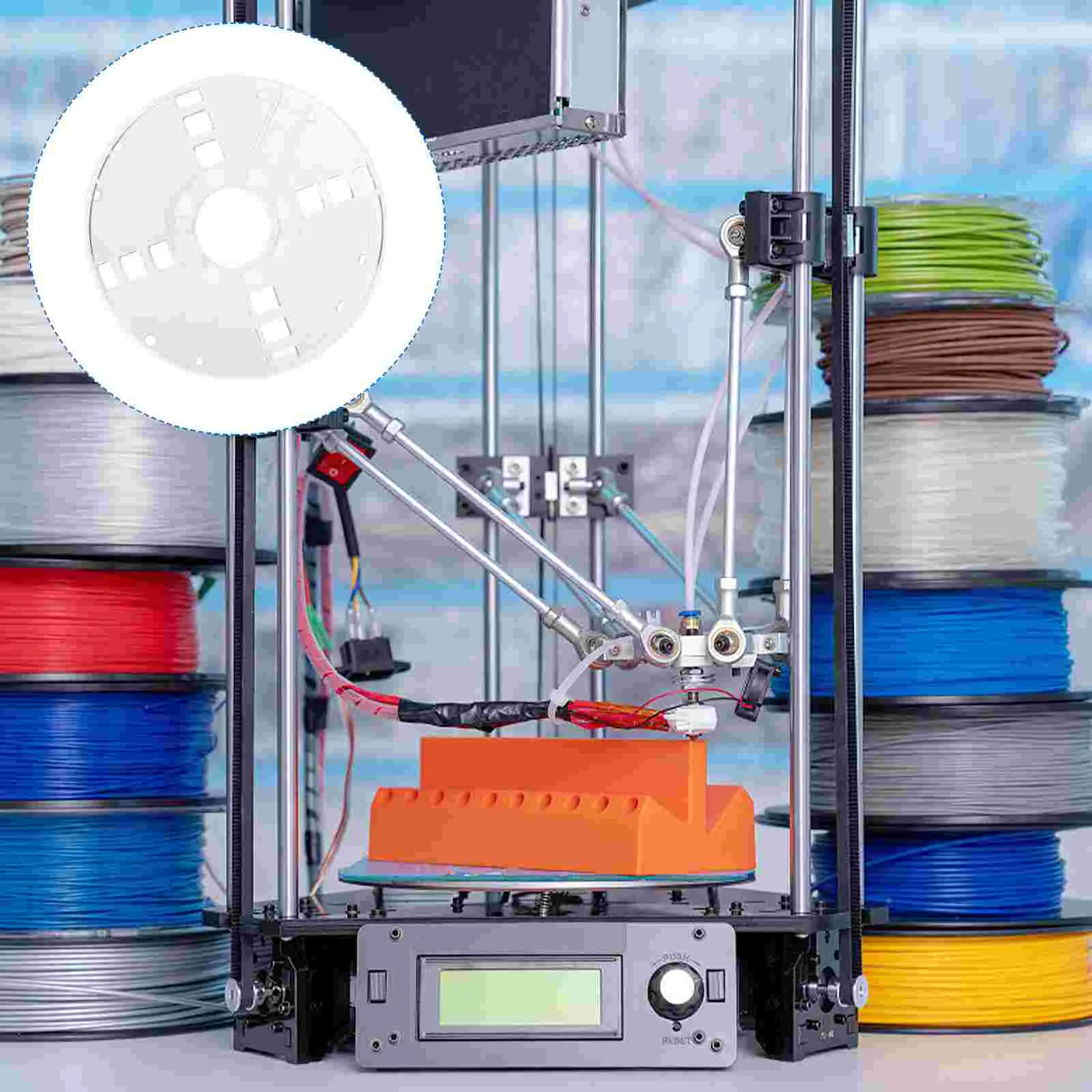 

1 Pc 3D Printer Filament 1KG Spool Hollow Bobbin Plastic Transparent Reel