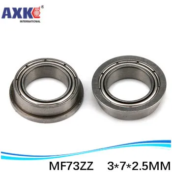 Flange Bearing Deep Groove Ball Bearing 10pcs MF73ZZ 3x7x2.5 Mm High Quality MF73Z MF73 3*7*2.5 Mm * Inch AXK Steel Rich