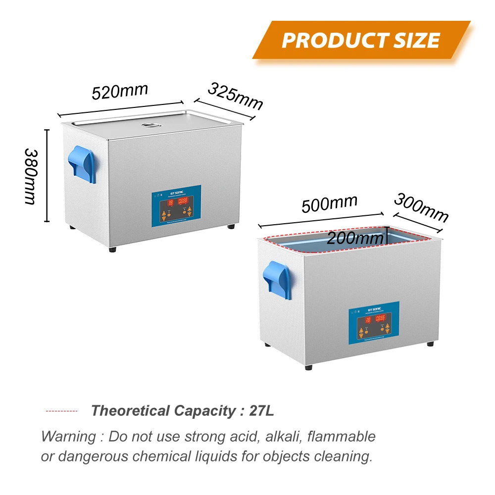 GTSONIC Ultrasonic Cleaner - 2L to 27L Digital Ultrasound Bath with Big Sale Price Description Image.This Product Can Be Found With The Tag Names Digital ultrasonic cleaner 6l, Ultrasonic cleaning machine 3l, Ultrasonic cleaning machine 6l