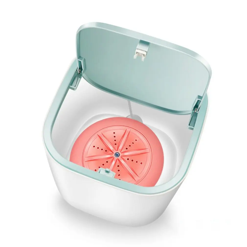 

1Pcs Portable Ultrasonic Turbo Automatic Electric Roller Mini Washing Machine Quick Clean Washing Tool For Outdoor Travel