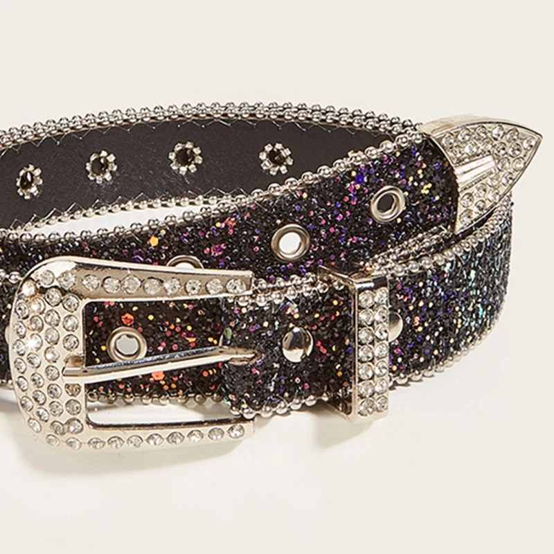 Rhinestone Western Belts Women Cowboy Rhinestone Belts Y2k