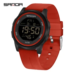 SANDA Trendy Water - Resistant Digital Sports Watch (Red)