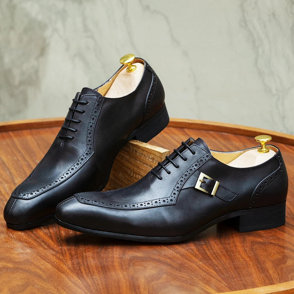New Pointed Toe Leather Business Dress Shoes for Men - China Oxfords Shoes  and Cow Skin Shoes price