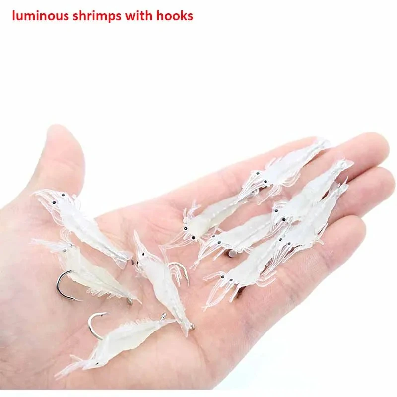 Acheter 10 pièces 7 cm doux toutes les eaux universel PVC leurre de pêche effet réfléchissant pêche en mer appât artificiel fournitures de pêche