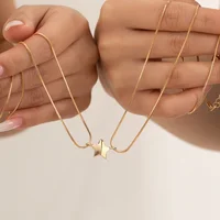 2Pcs/Set Magnetic Attract Broken Star Pendant Couple Necklace For Women Men Fashion Simple Star Matching Choker Party Jewelry