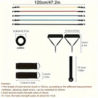 Xiaomi 11pcs/Set Pull Rope, Resistance Bands, Portable Fitness Equipment, Ankle Strap, Chest Expander, Elastic Exercise Band 2