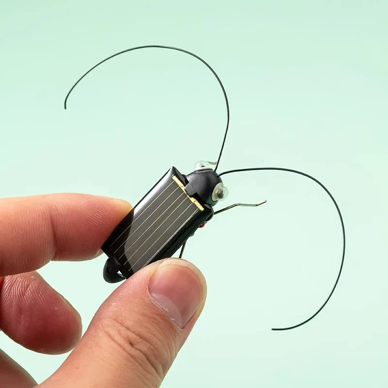 Solar Energy Control Insect Figurine Locust Grasshopper Modeling Educational Science Technology Creative Toy Tricking Toy Gift