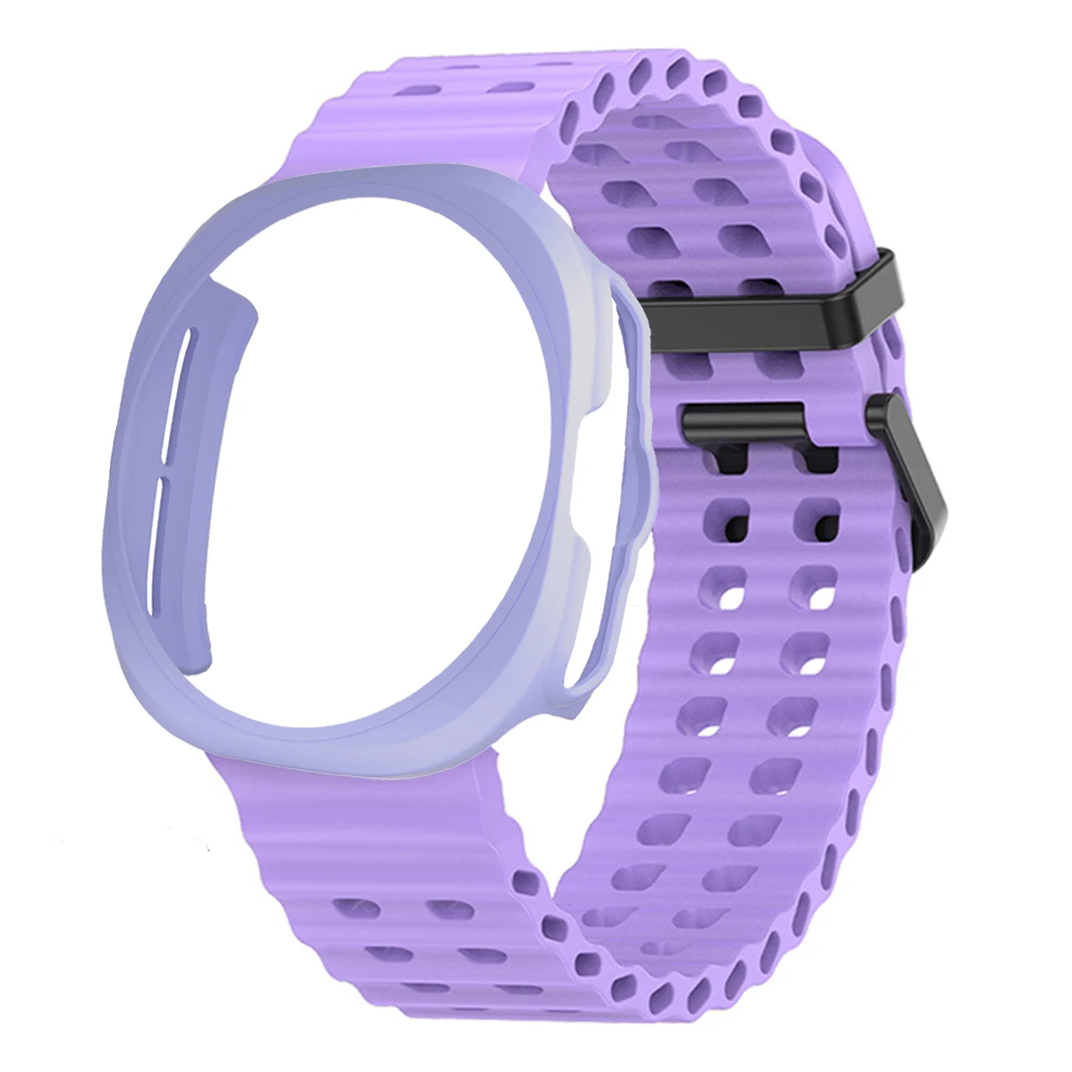 Sport Silicone Band with Protective PC Case for Smartwatch - Ultra 47mm