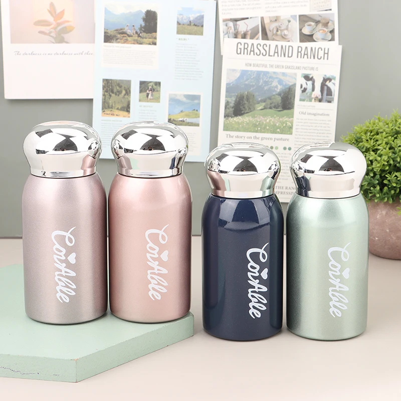 Thermos Bottle Stainless Steel Cute Thermal Water Bottles Vacuum Flask Leakproof Portable Belly Cups 200Ml For Kids Girls