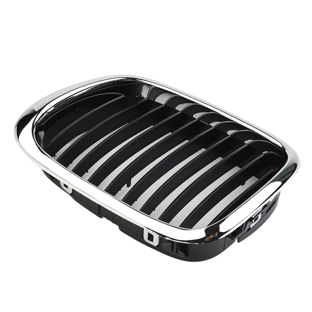 

Black Grilles Replacement Bumper Hood For BMW E39 1998-2003 For Sedan 525 530 535 540 M5 Silver outline Durable