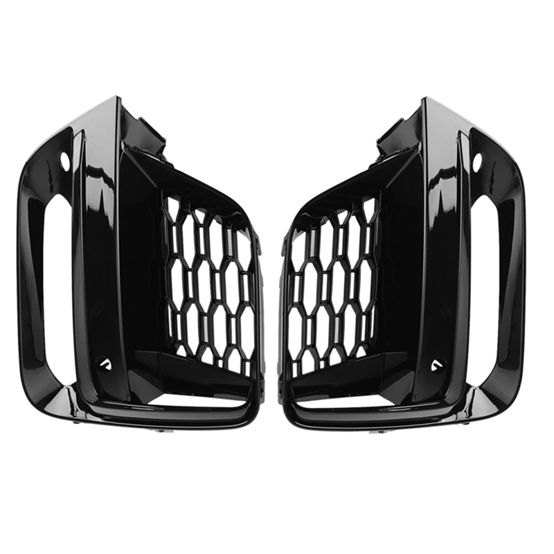 

1Pair Front Bumper Fog Light Grille Trim Frame Cover For BMW X3 G01 X4 G01 G02 G08 18-2020 Exterior Cover (With Fog Lamp Hole)