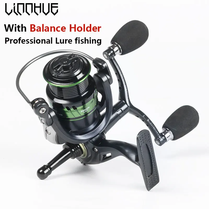 LINNHUE Fishing Reel 1000-7000 Spinning Reel Double Handle Grip Sapre Deep Shallow Spool Max Drag 8KG Fishing Accessories