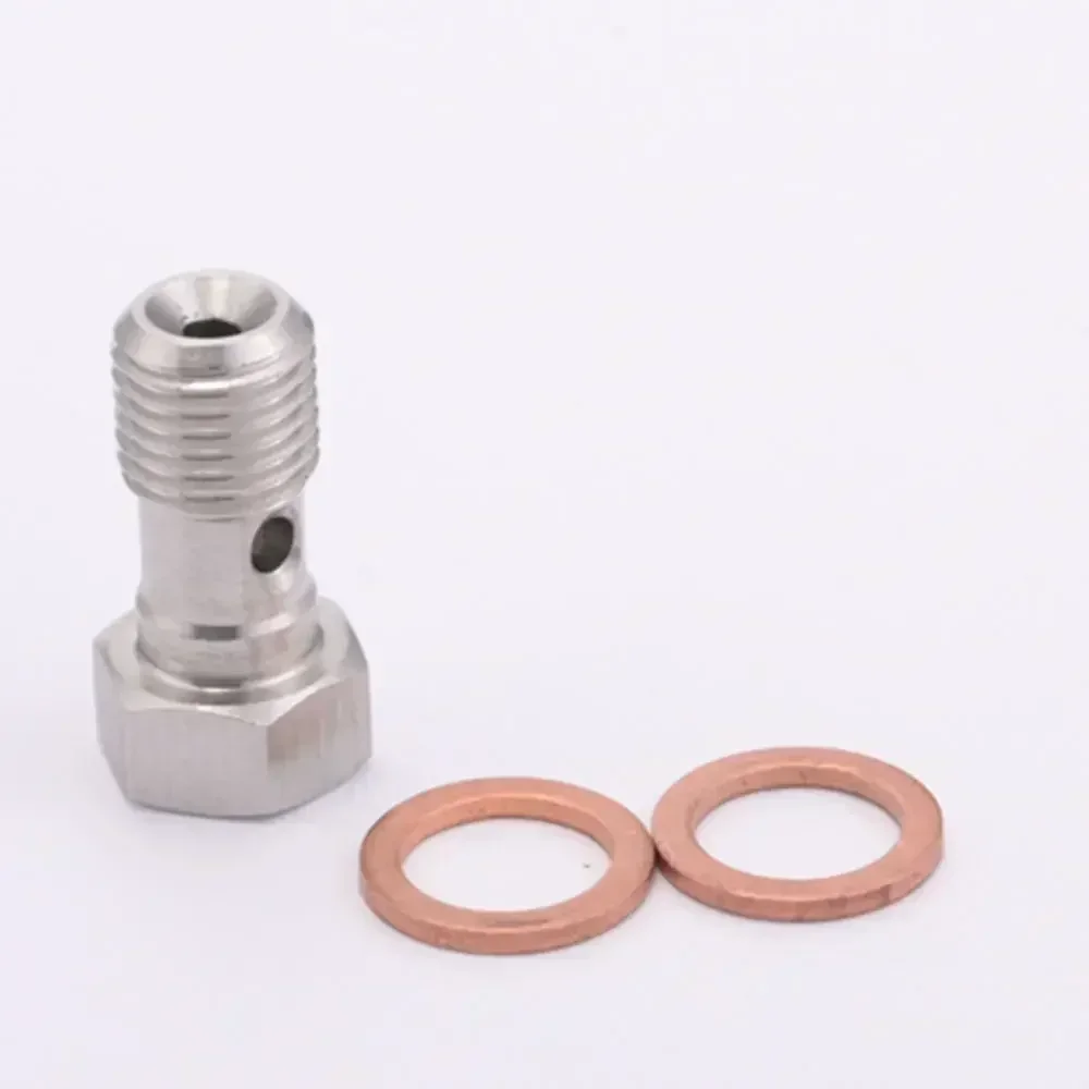 EPMAN Performance Banjo Bolt Single Stainless Steel 7/16" X 20 UNF,-4 AN /-3 AN / M12 M10 Turbo Brake Line Universal EPCGQ79 brake oil connector,brake adapter,racing brake hose lines,bike brake cable,brake cable connector