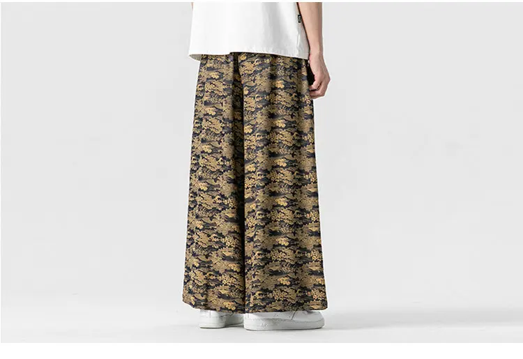 Men Loose Harem Pants Vintage Casual Wide-Leg Trousers Male Belt Jogger Oversized Men Pants Streetwear Clothes