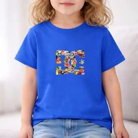 T-shirt à col rond + short pour enfants, ensemble deux pièces, vêtements à la mode pour garçons et filles de 3 à 12 ans, ensemble décontracté à manches courtes, sport, été 4