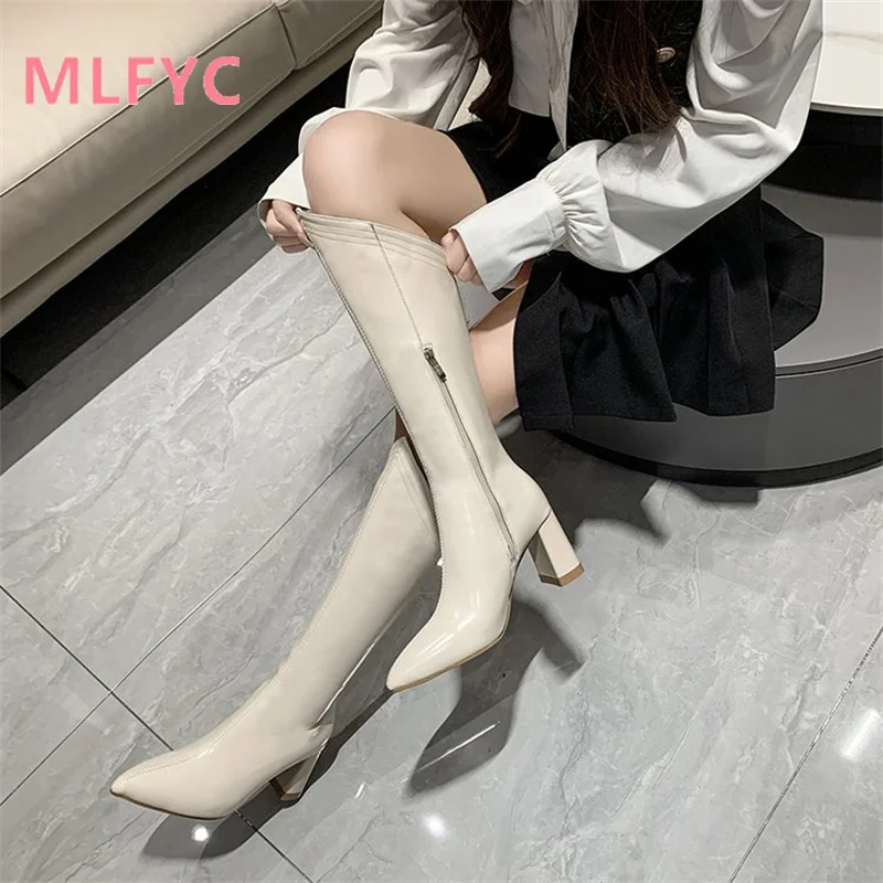 Women's Boots Thick Heel Long Boots Autumn Winter New Square Head High Heel Fashion Boots Sexy Fashion ladies Boots