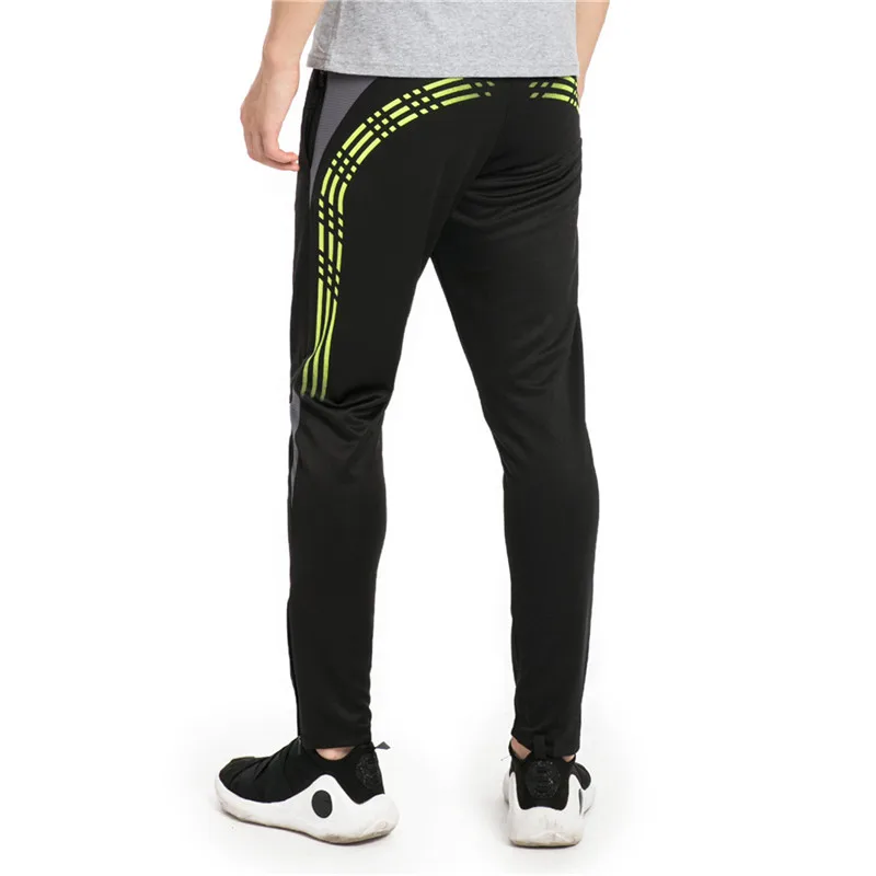 Men Football Training Pants Breathable Sport Pants Running Zipper Pockets Jogging Basketball Cycling Sports Trousers