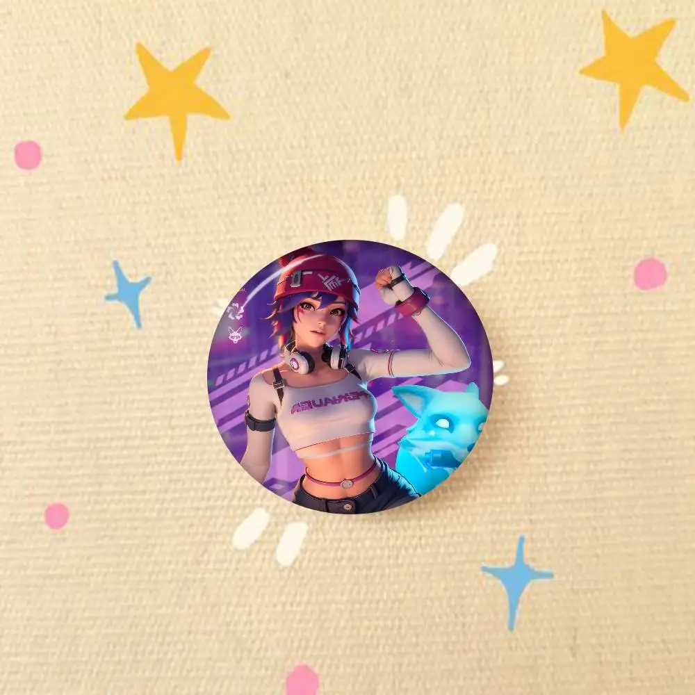 Handmade Overwatch Button Pin Brooch - Cartoon Badge
