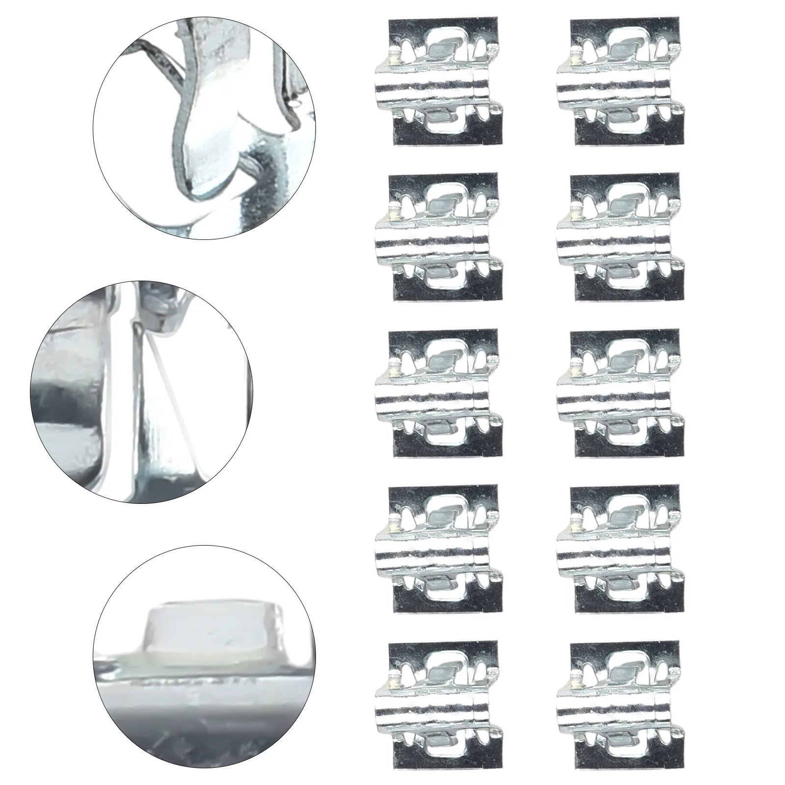 

10Pcs Car Metal Retainer Clip Universal Front Console Dash Dashboard Trim Fastener Clip Car Door Trim Panel Lining Clips