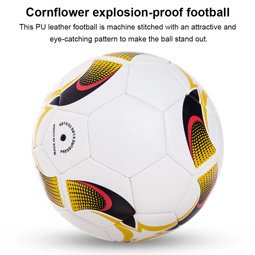 Size 5 Football Leather Training Practice Stadium Soccer Learning Professional Match Playground Sports Ball Accessory soccer ball