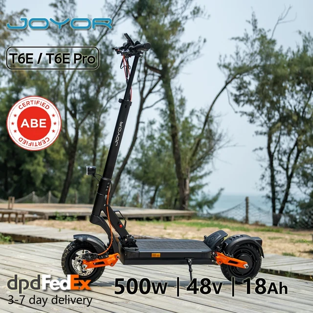 Joyor T6E Trottinette électrique adulte, Batterie 48V 18Ah, 10'' Pneu, Autonomie 70 km, Vitesse Max 20 km/h 1