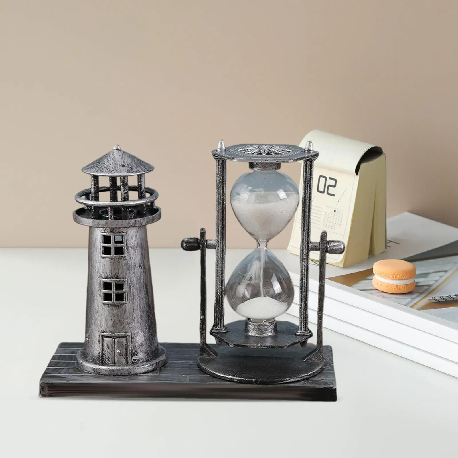 Vintage Style Hourglass Sand Glass Decorative Sand Timer for Ornament Cabinet Living Room