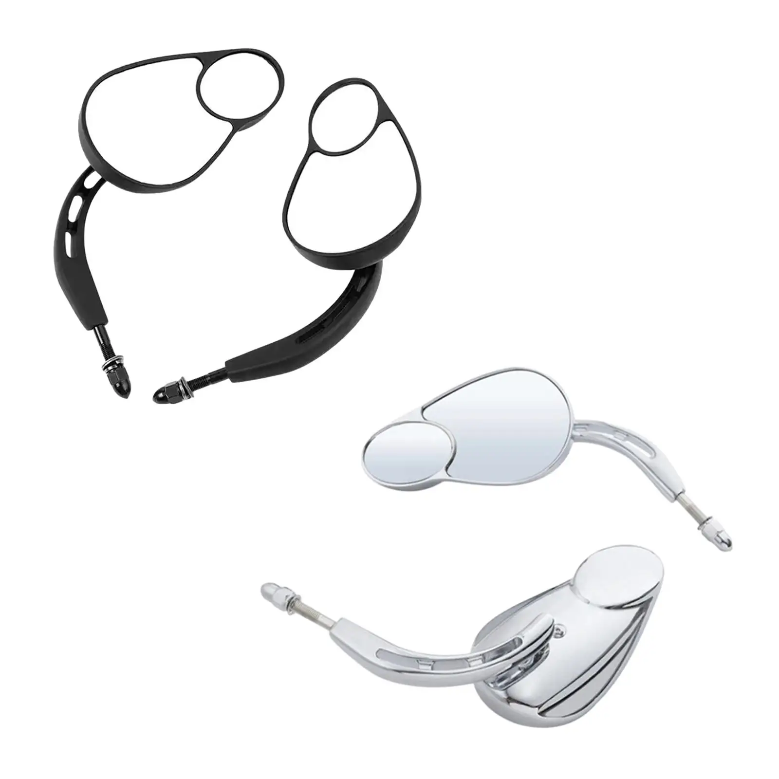 

Split Vision Mirrors Motorcycle Rearview Mirrors Durable Spare Parts Rotatable Assembly Professional Replace Easy to Install