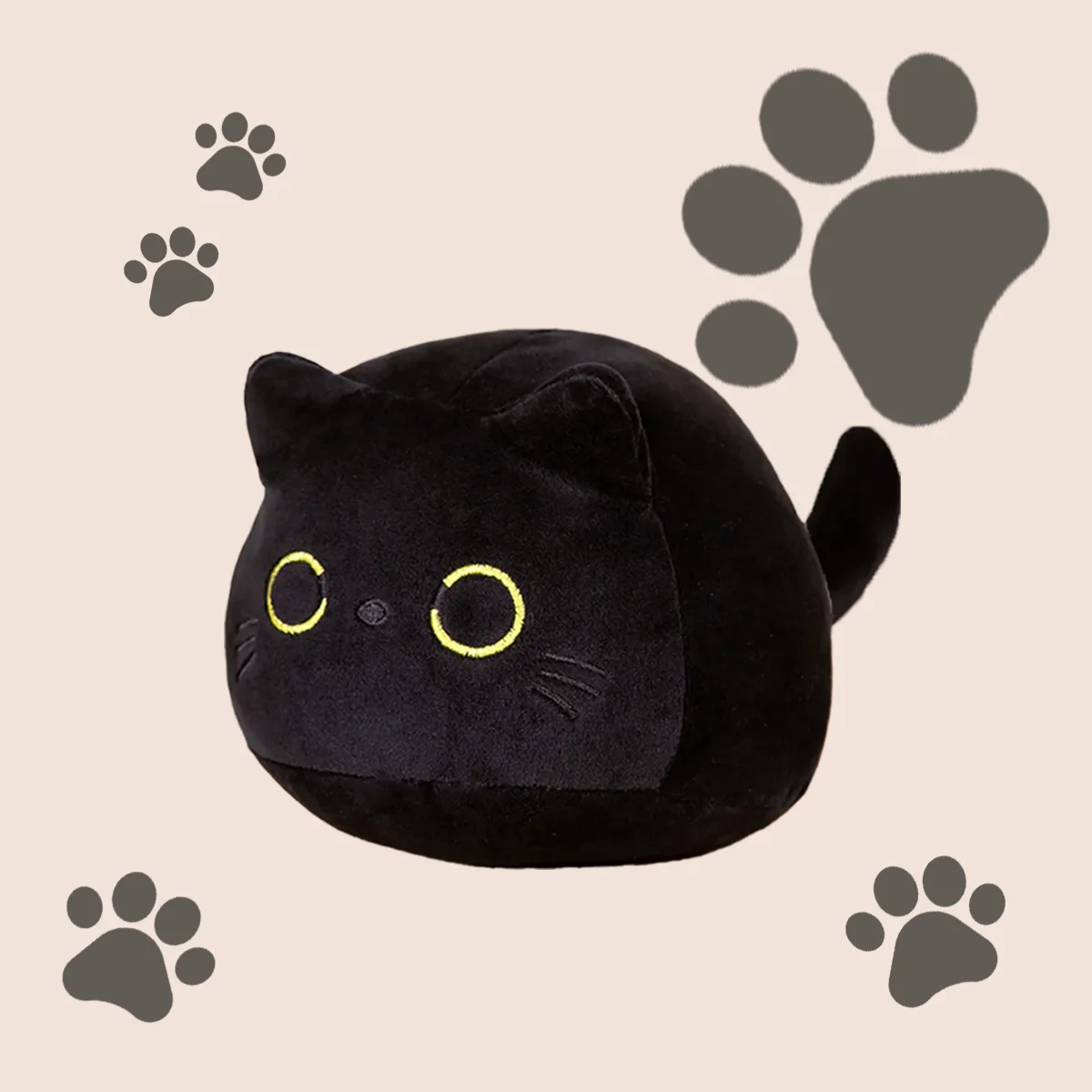 Plush Toys 15cm/25cm Cute Black Cat Plush Toys Soft Stuffed Animal Pillow Cute Keychain Backpack Pendant Home Decoration Kid Birthday Gifts