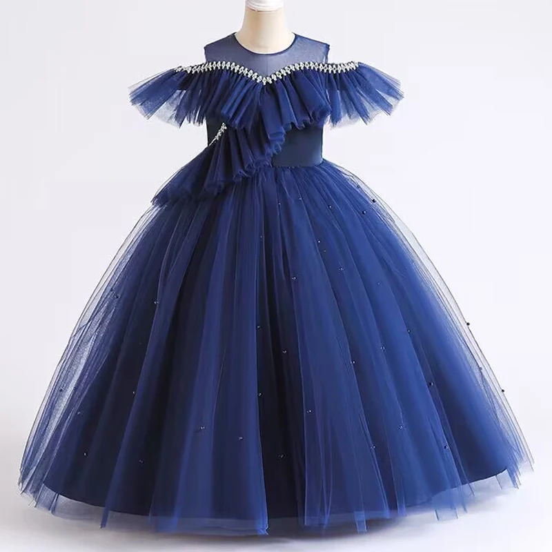 Gown Vestidos De Nina En Macy's 4-14Y Kids Girls Sequin Flower Party  Elegant Ball Gown Prom Dresses Girl Birthday Flower Girl Wedding Children  Long Dress AliExpress 1501
