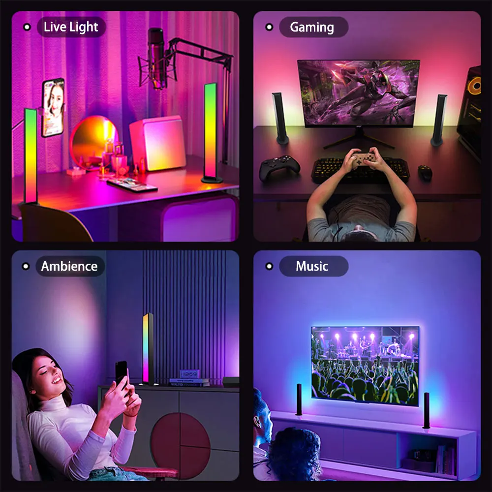 Led Lamp Led Strip Backlight MUCAI RGB Music Sound contro LED Light bar Ambient Lightl light app control