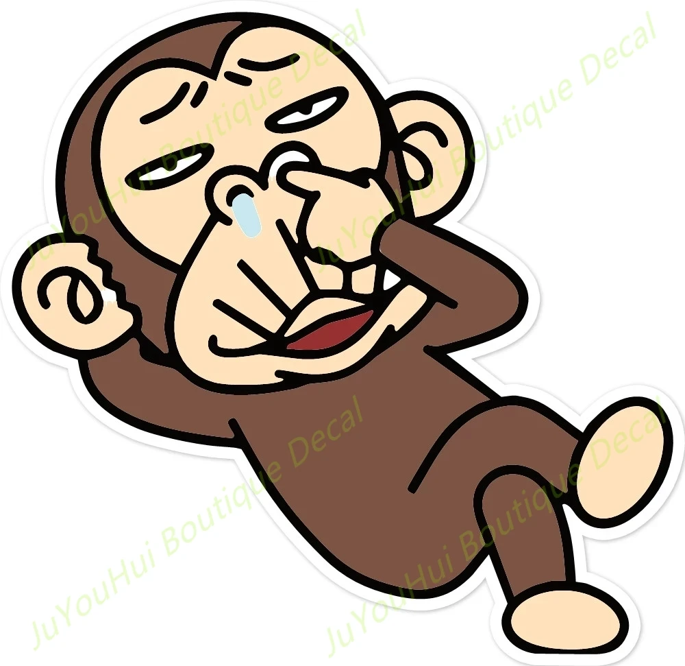 

JuYouHui Exterior Accessories Decal Personalized Car Sticker Funny Monkey Decals Motorcycle Laptop Decoration Waterproof PVC