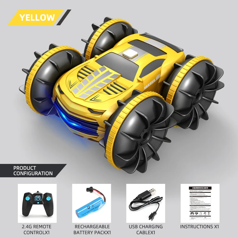 4Wd RC Car Toys Amphibious Vehicle Boat Remote Control Cars RC Gesture Controlled Stunt Drift Car Toy For Kids Adults Children best RC Cars RC Cars