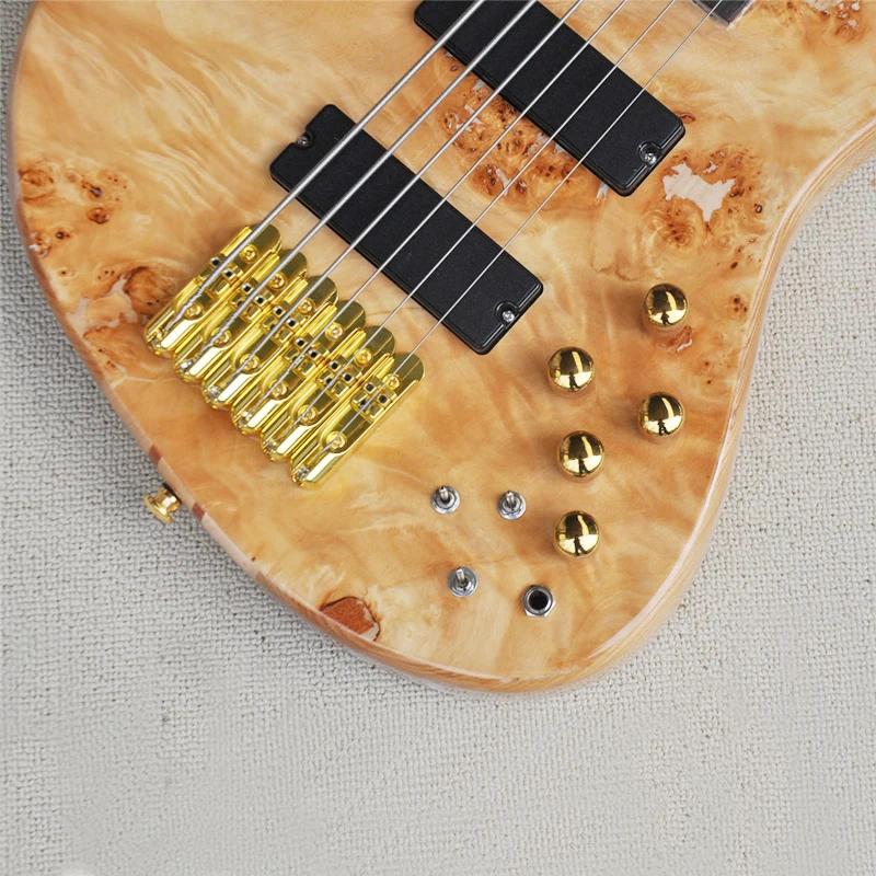 Butterfly 6-string All-body Electric Bass Tree Tubercle Veneer Widened String Distance 19mm OTGT-2035