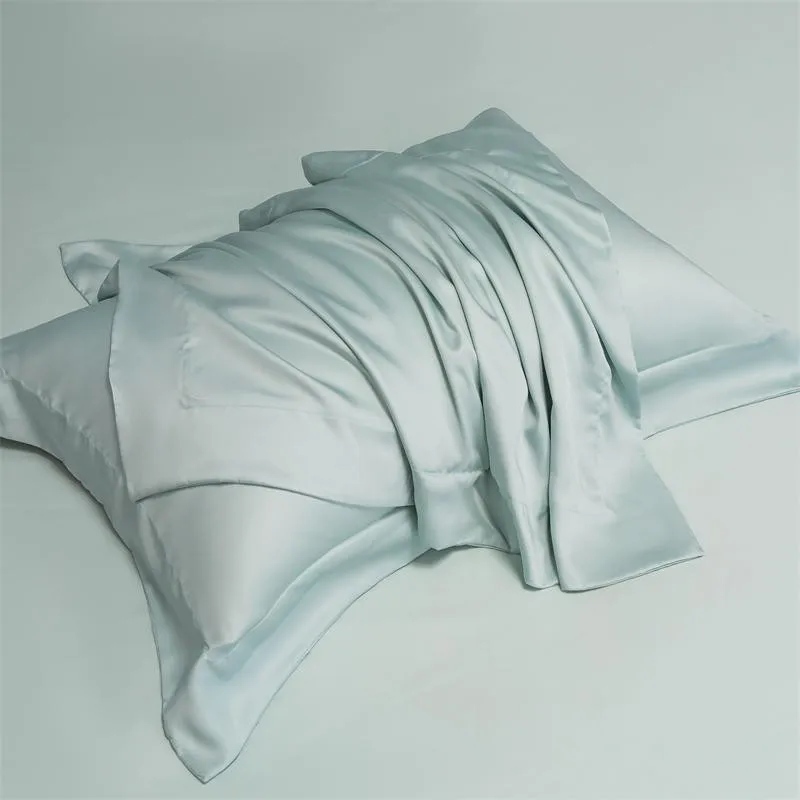 Solid Plain Color 600TC Eucalyptus Lyocell Duvet Cover Fitted Sheet Pillowcases Skin Touch Silky Soft Breathable Smooth Cooling 3