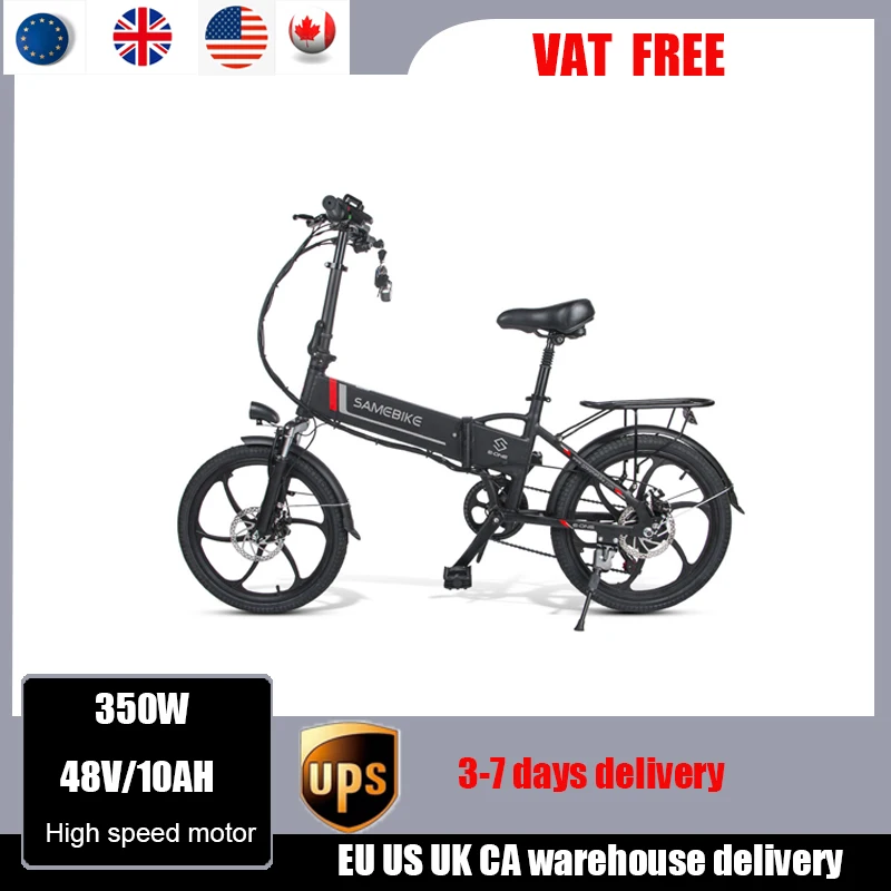 

EU US Stock Electric Bicycle 350W Motor 48V10.4AH Lithium Battery Electric Bicycle Adult 20-inch Folding Mobility Electric Bike